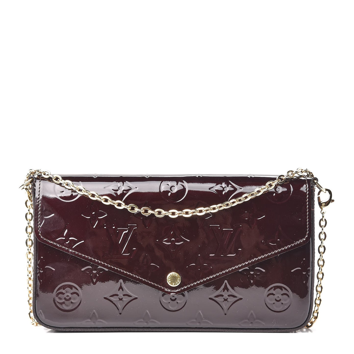Vernis Pochette Felicie Chain Wallet Amarante