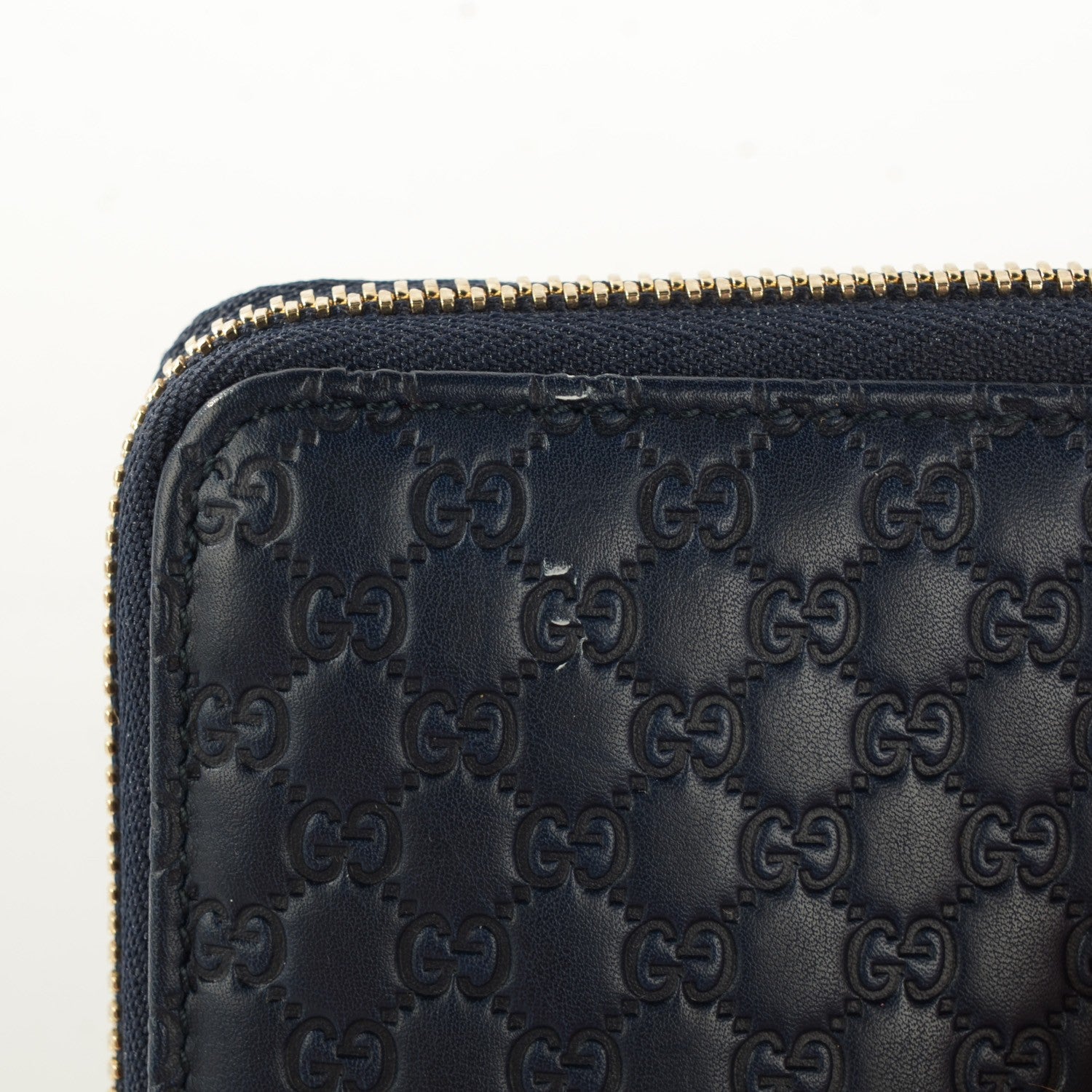 Gucci Microguccissima Large Zip Around Organizer Wallet Blue 4 of 8