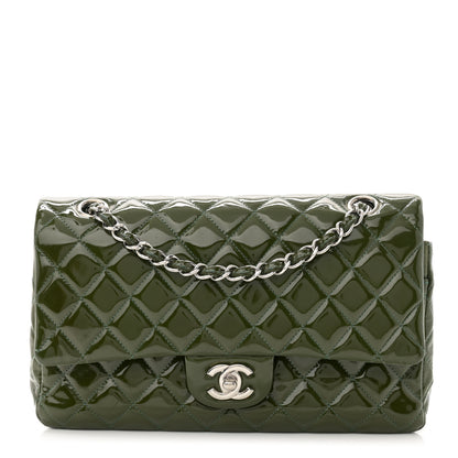 Chanel Patent Calfskin Quilted Medium Double Flap Green 1 of 12