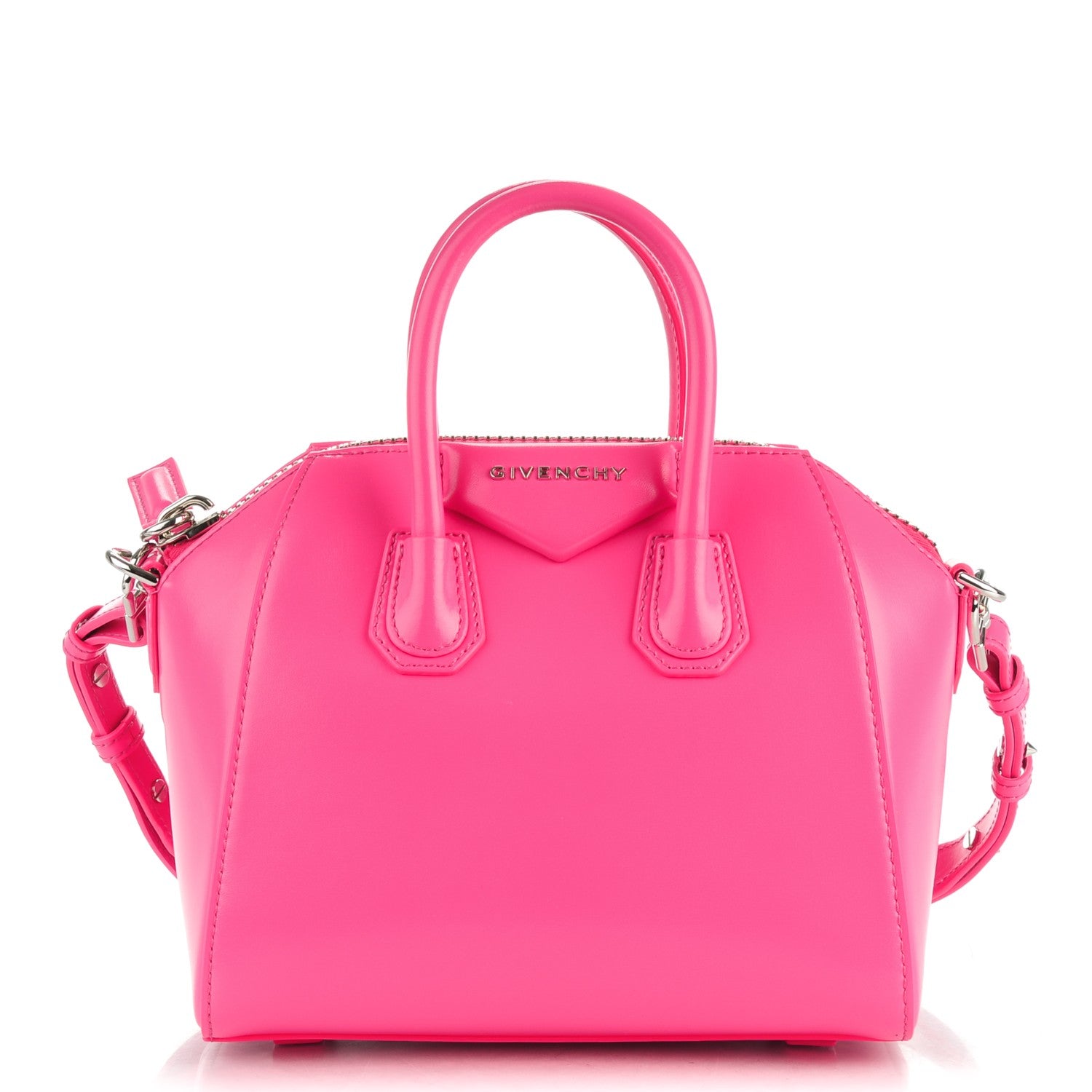 Givenchy Shiny Lord Calfskin Mini Antigona Shocking Pink 1 of 7
