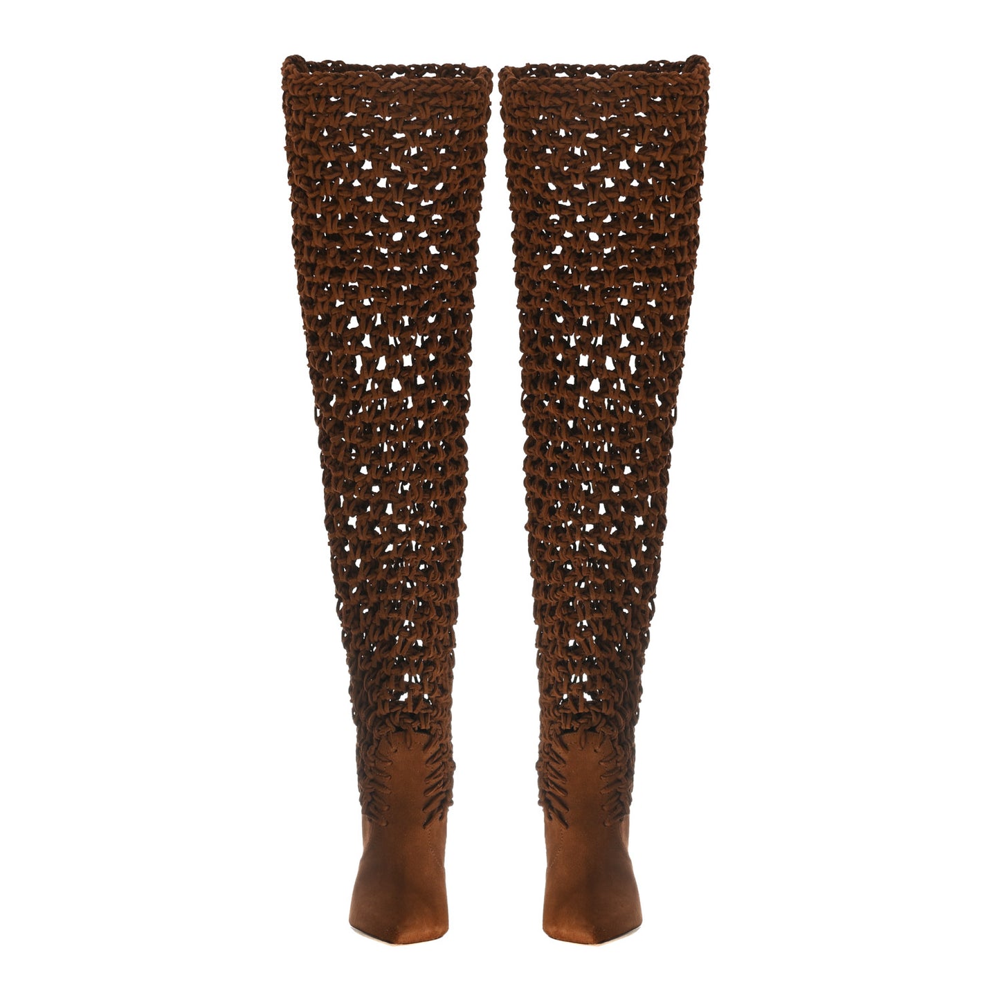 Suede Twine Soho Niki 105 Thigh High Boots 36 Light Land