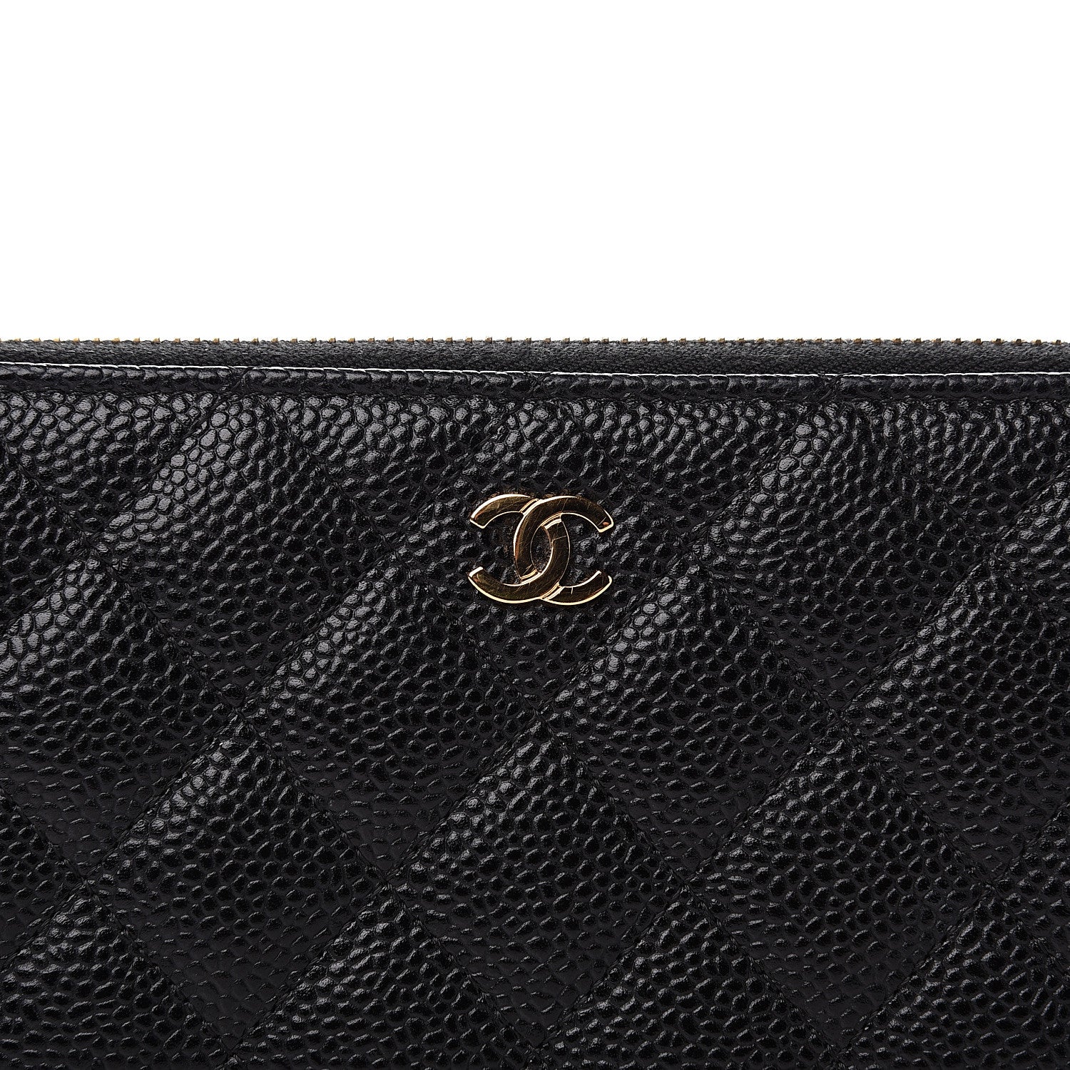 Chanel Caviar Quilted Large Gusset Zip Around Wallet Black 10 of 11