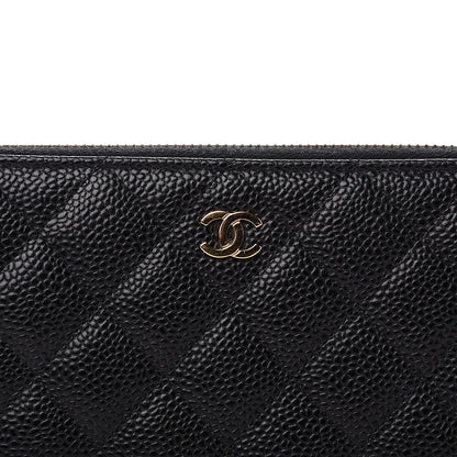Chanel Caviar Quilted Large Gusset Zip Around Wallet Black 10 of 11