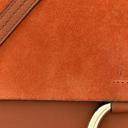 Chloe Suede Calfskin Small Faye Shoulder Bag Tobacco 9 of 16