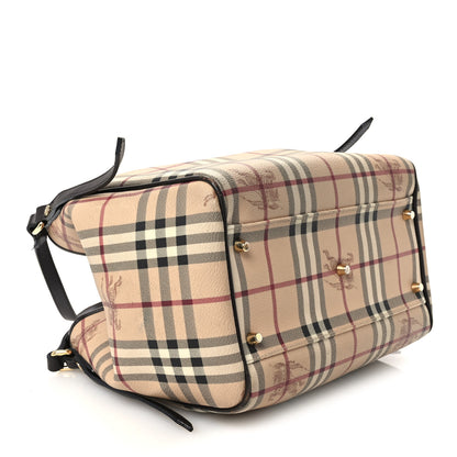 Burberry Haymarket Check Small Canterbury Tote Chocolate 4 of 10