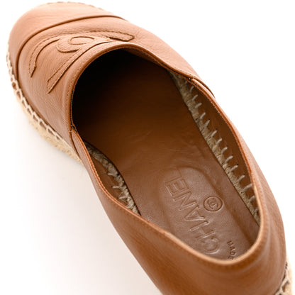 Chanel Lambskin CC Espadrilles 38 Light Brown 11 of 12