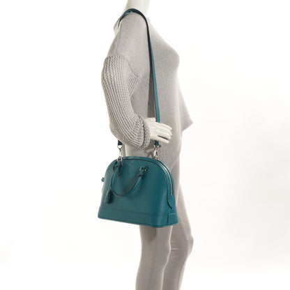 Louis Vuitton Taurillon Alma PM Bleu Canard 2 of 7