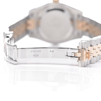 Rolex Stainless Steel 18K Everose Gold Diamond Meteorite 26mm Oyster Perpetual DateJust Watch 179171 6 of 8