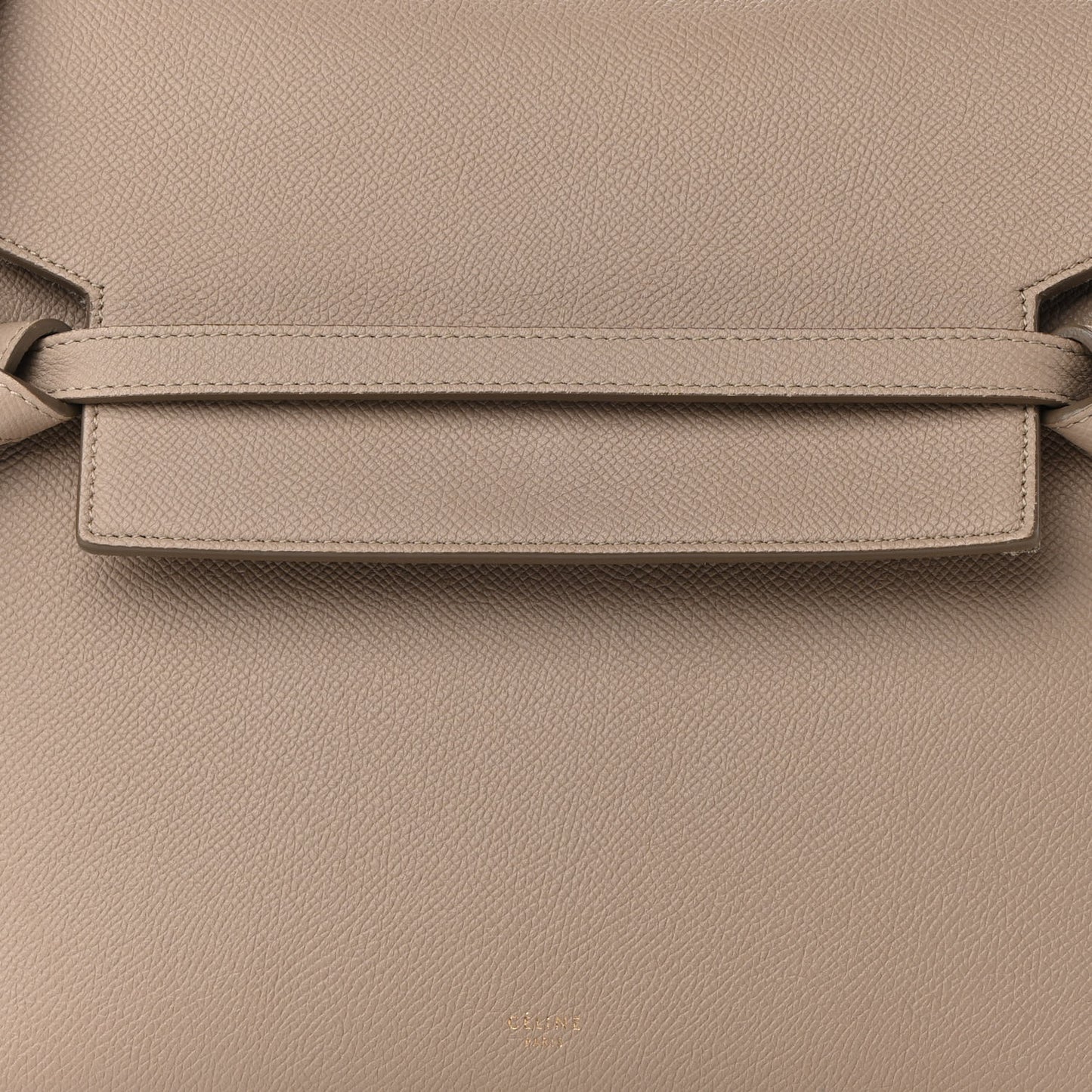 Grained Calfskin Mini Belt Bag Light Taupe