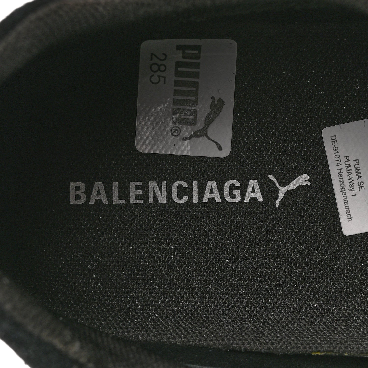 Balenciaga X PUMA Suede Mens Distressed Speedcat Sneakers 44 Black White 6 of 10