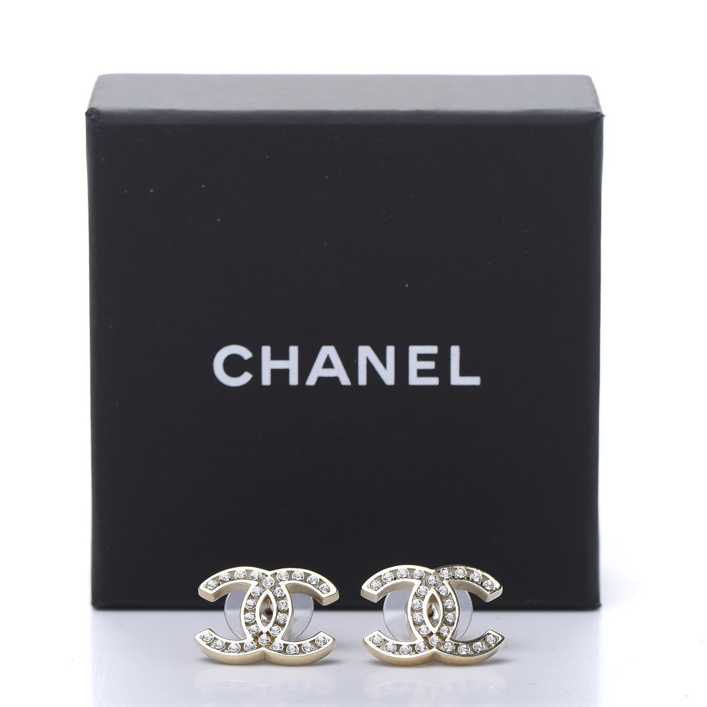Crystal CC Earrings Gold