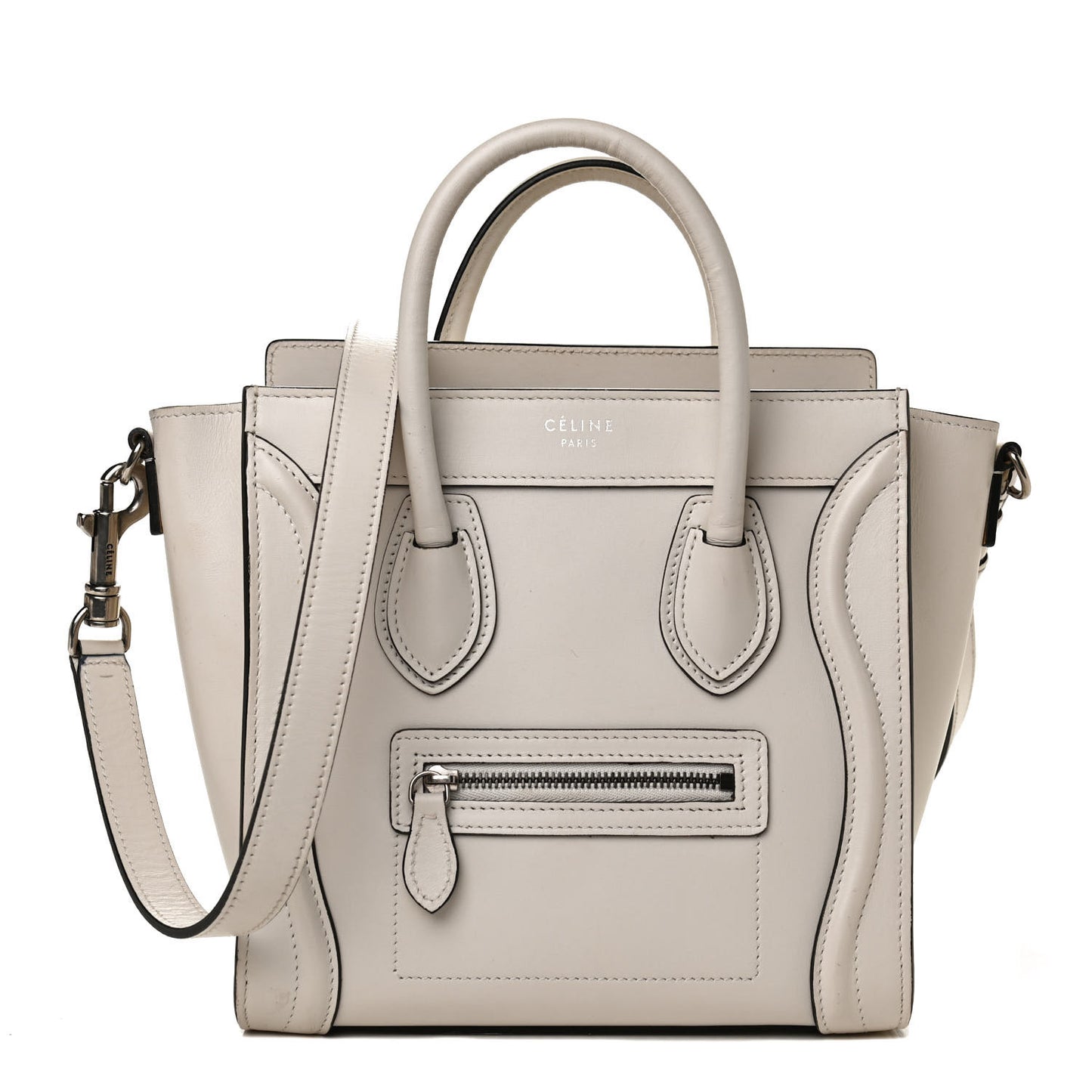 Smooth Calfskin Nano Luggage White