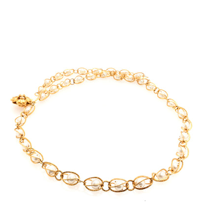 Chanel Metal CC Caged Pearls Chain Belt  Gold 2 of 3