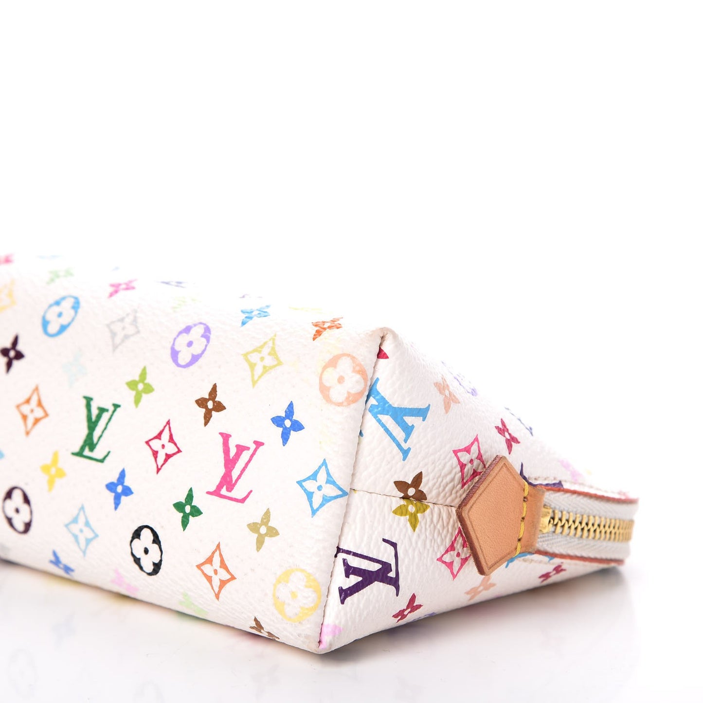 Monogram Multicolor Cosmetic Pouch White Litchi