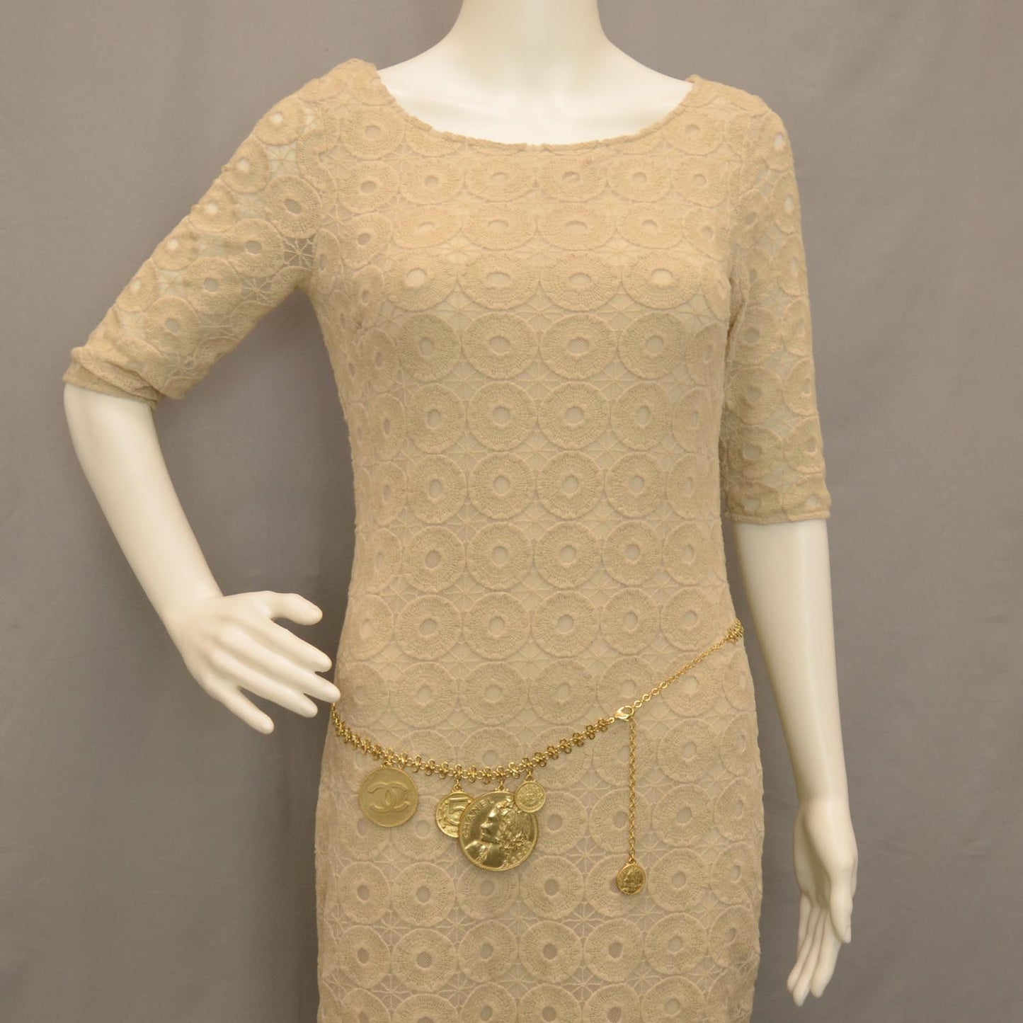 CC Coco Coin Chain Belt Gold