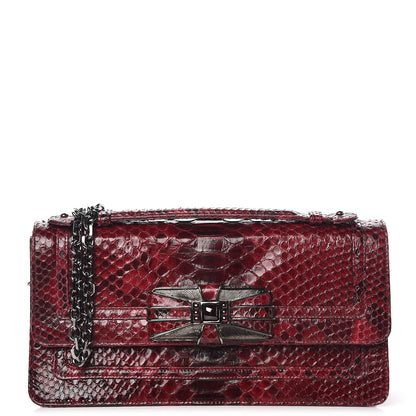 Judith Leiber Python Crystal Clutch Red 1 of 9