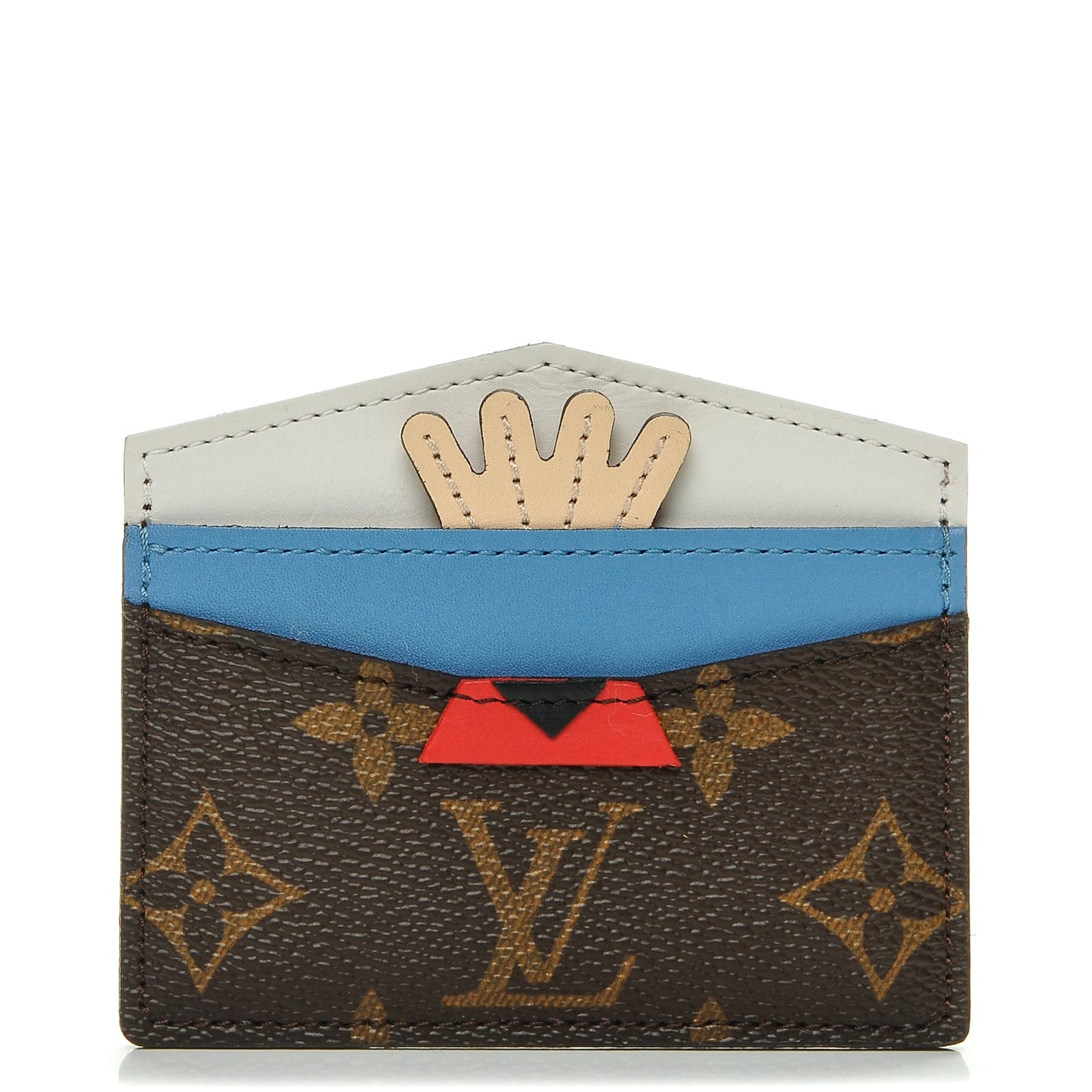 Monogram Tribal Mask Card Holder