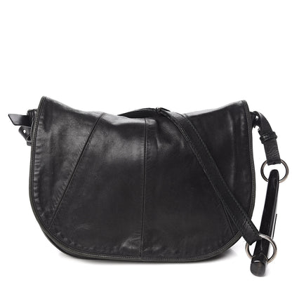 Saint Laurent Lambskin Horn Messenger Bag Black 1 of 17