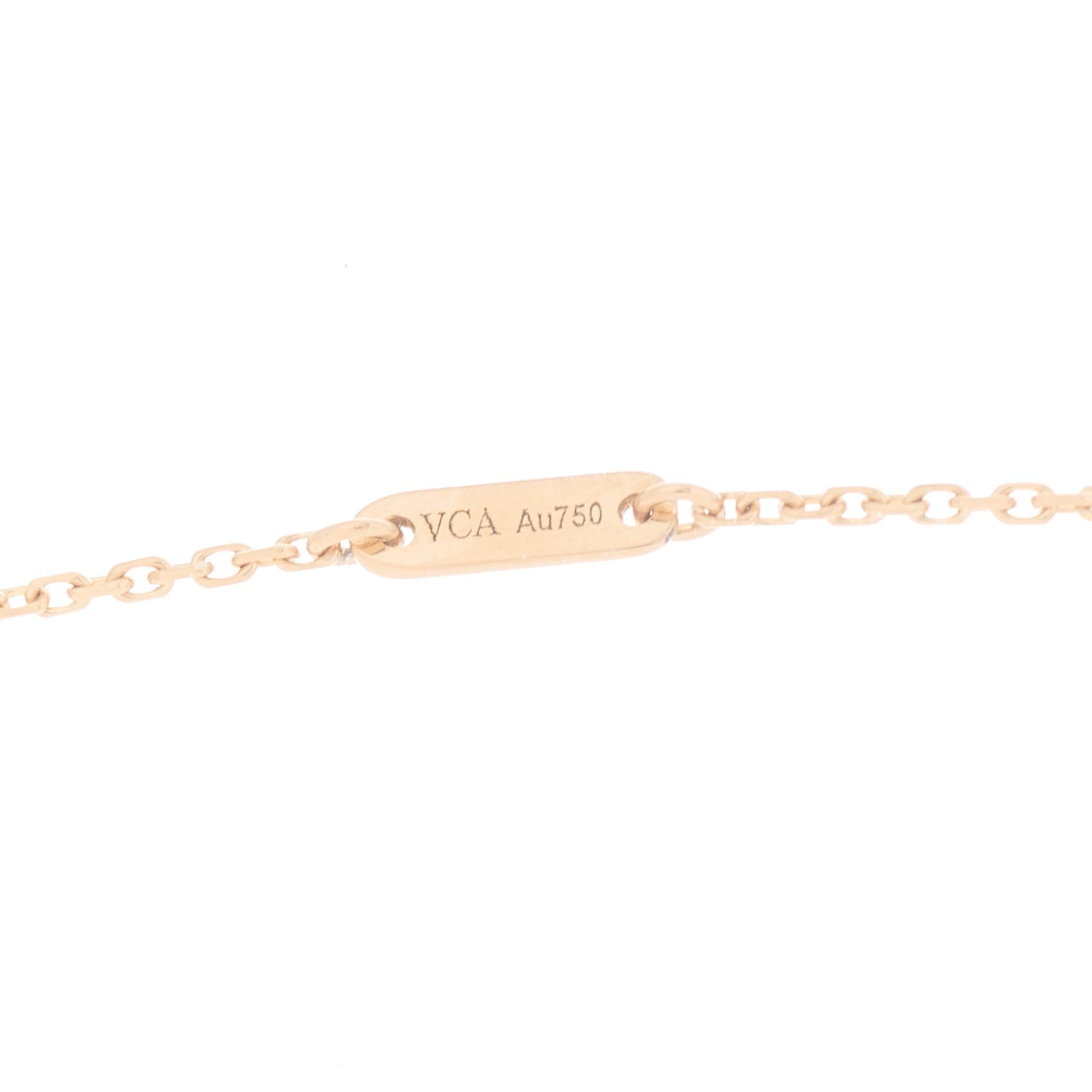 18K Rose Gold Carnelian Sweet Alhambra Pendant Necklace
