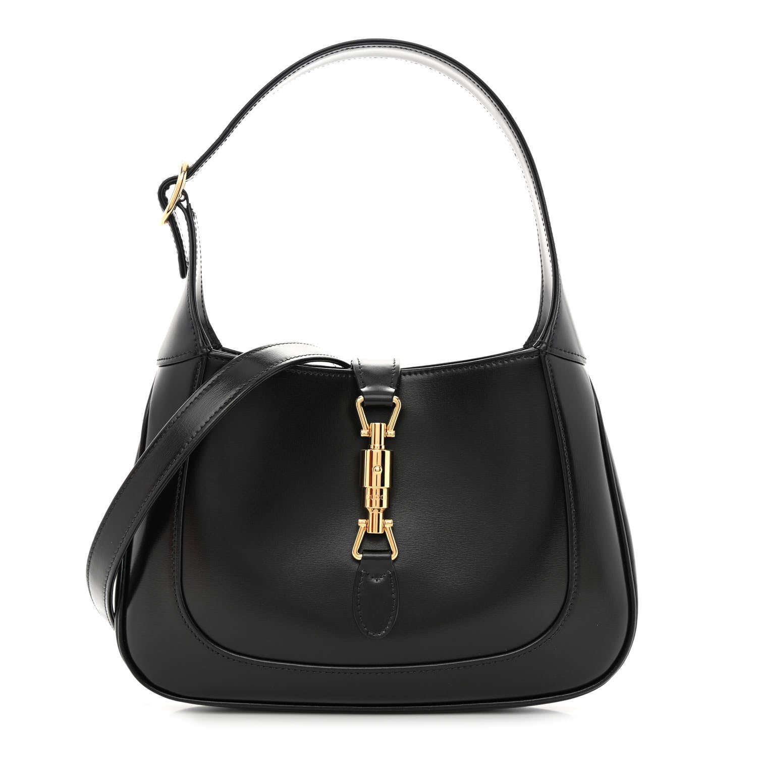 Gucci Boarded Dyana Lux Calfskin Small Jackie 1961 Hobo Black 1 of 12