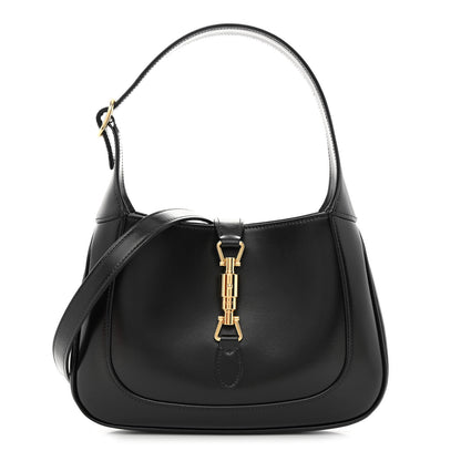Gucci Boarded Dyana Lux Calfskin Small Jackie 1961 Hobo Black 1 of 12