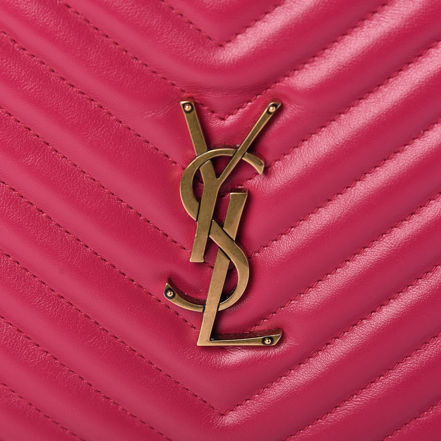 Saint Laurent Calfskin Matelasse Monogram Lou Camera Bag Bright Pink 9 of 12