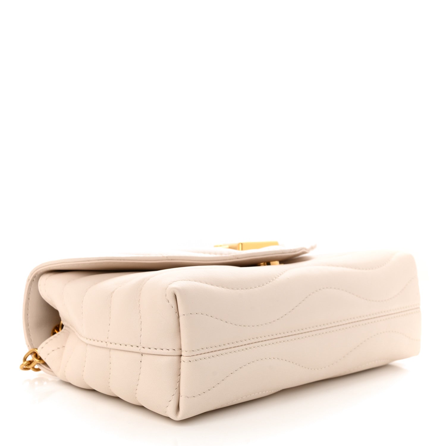 Louis Vuitton Calfskin LV New Wave Chain Bag Ivory 4 of 9