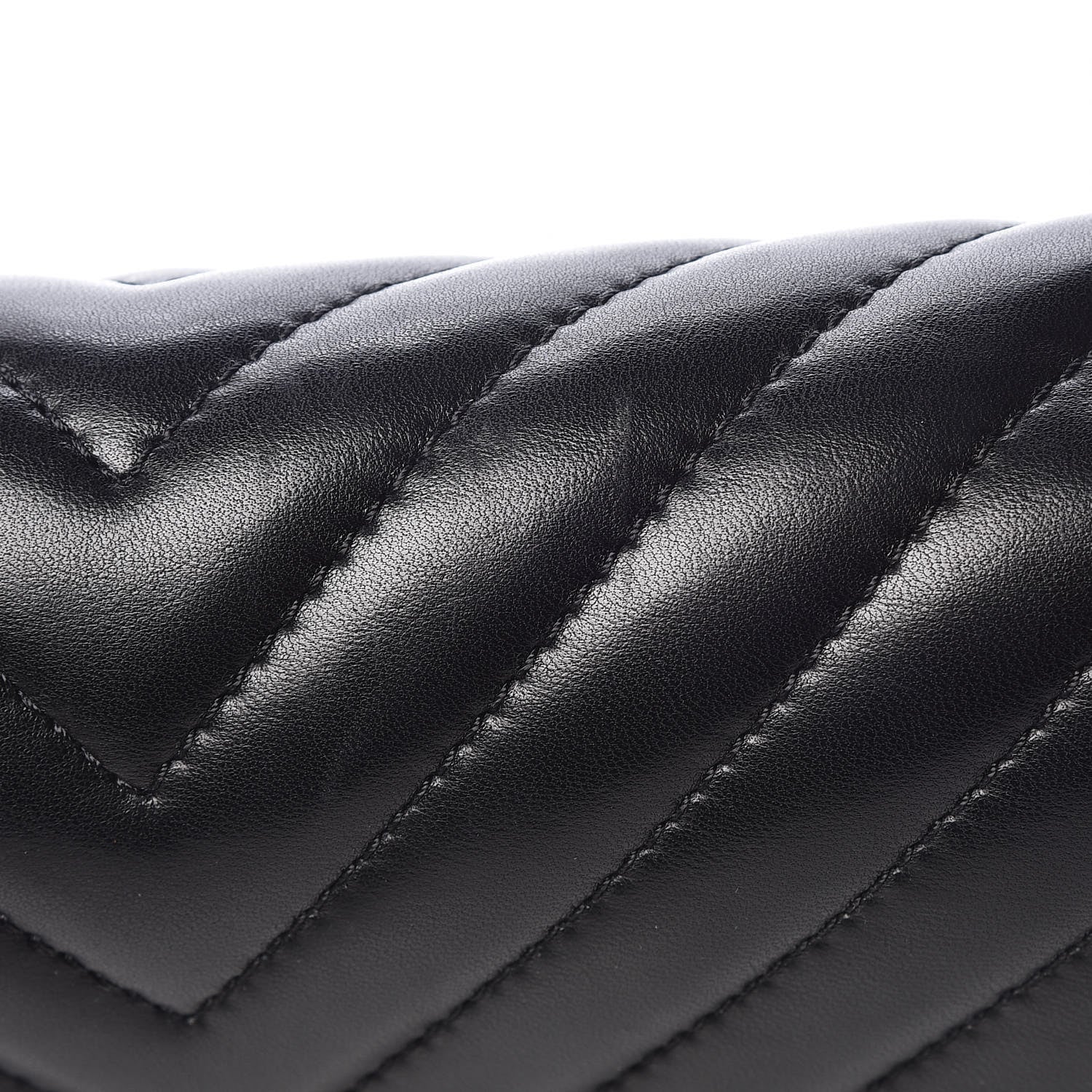 Chanel Lambskin Chevron Quilted Large Surpique Flap Black 11 of 12