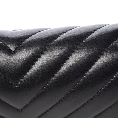 Chanel Lambskin Chevron Quilted Large Surpique Flap Black 11 of 12