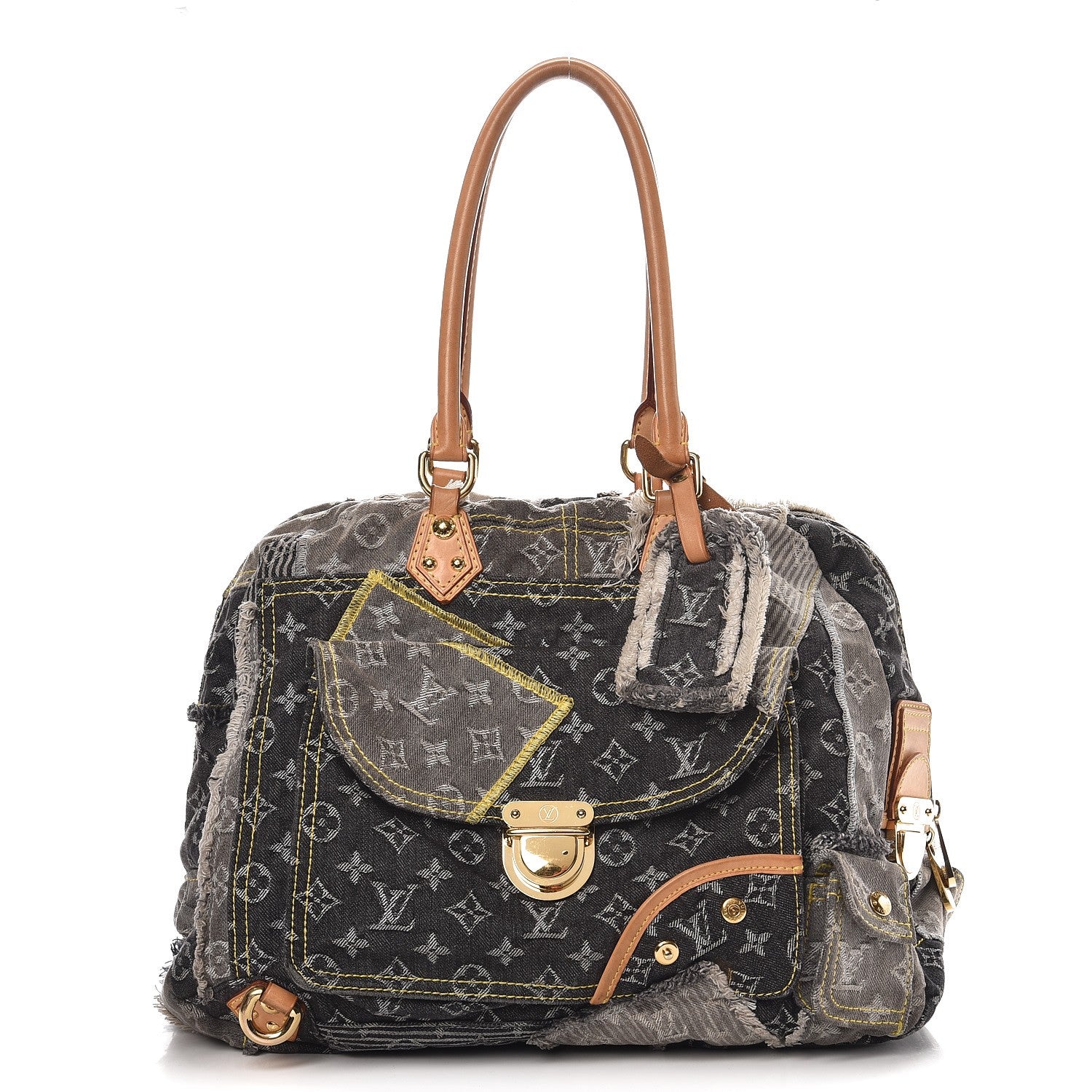 Louis Vuitton Denim Patchwork Bowly Black 1 of 11