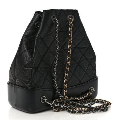 Chanel Aged Calfskin Quilted Small Gabrielle Backpack Black 3 of 10