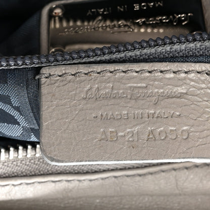 Salvatore Ferragamo Calfskin Marisa Shoulder Bag Grey 7 of 10