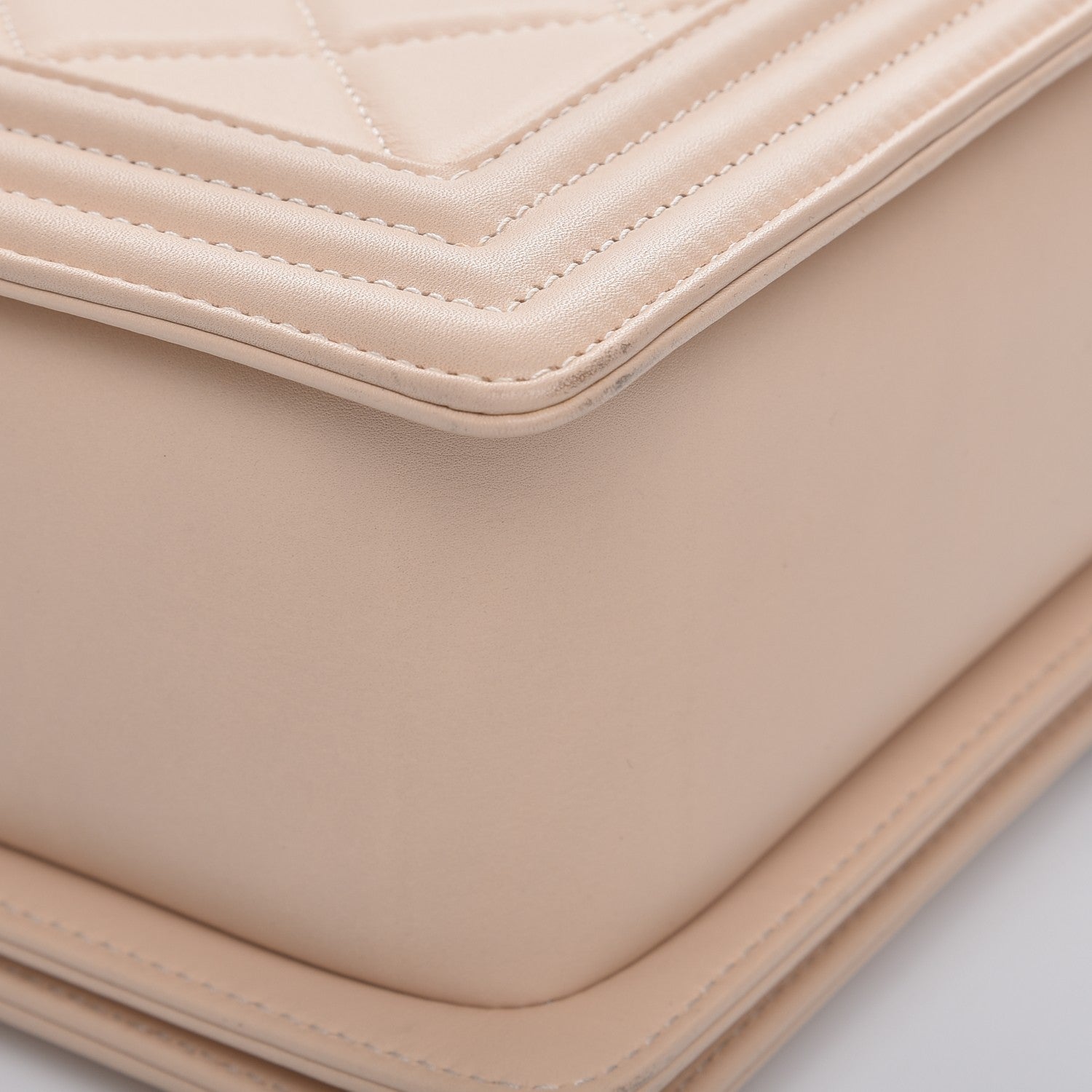 Chanel Calfskin Quilted Large Boy Flap Beige 11 of 12