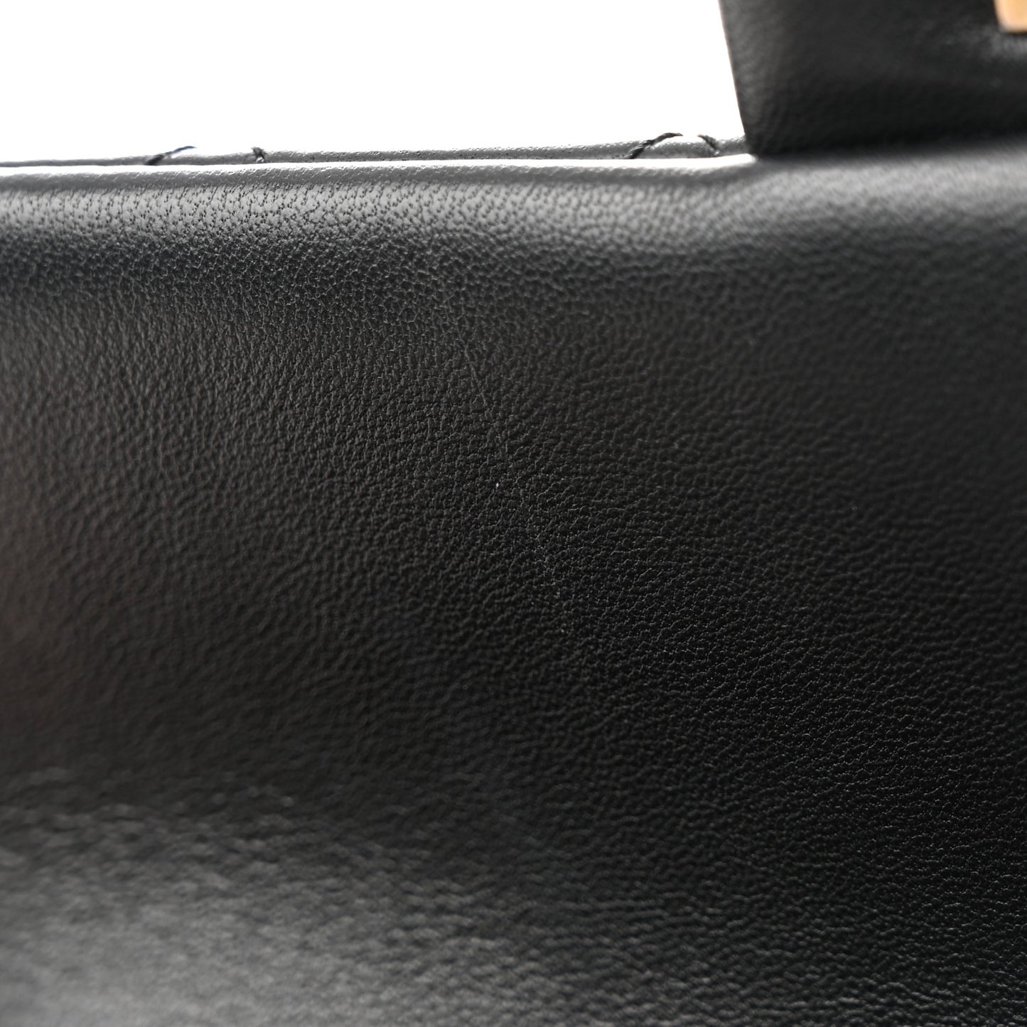 Lambskin Quilted Small Sweet Camellia Flap Black