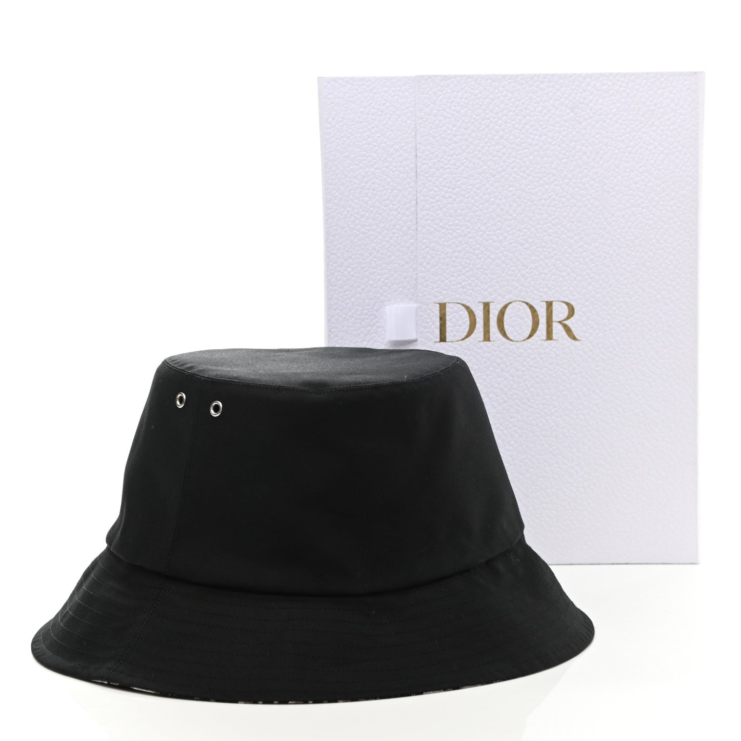 Oblique Cotton Teddy-D Brim Bucket Hat 56 Black