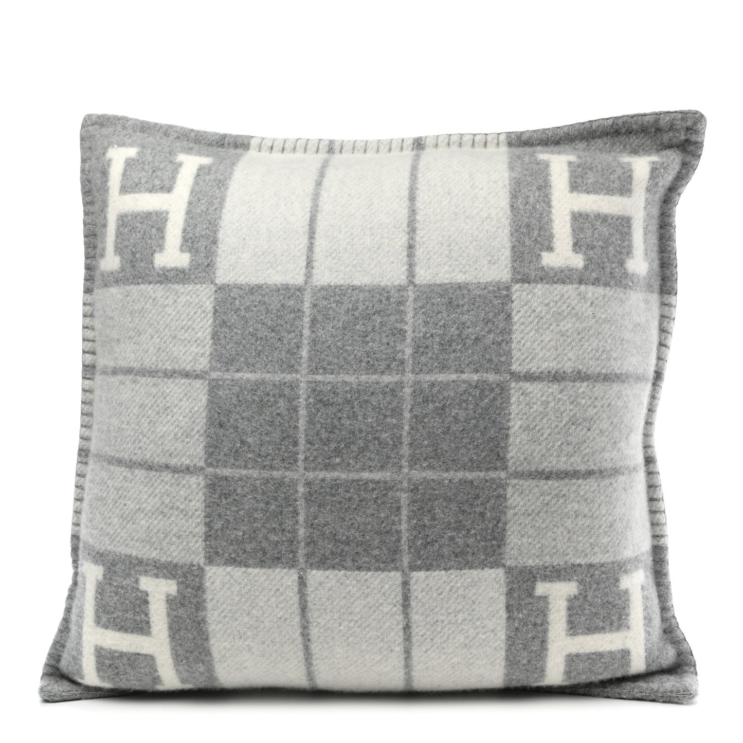 Wool Cashmere Avalon III Pillow PM Ecru Gris Clair