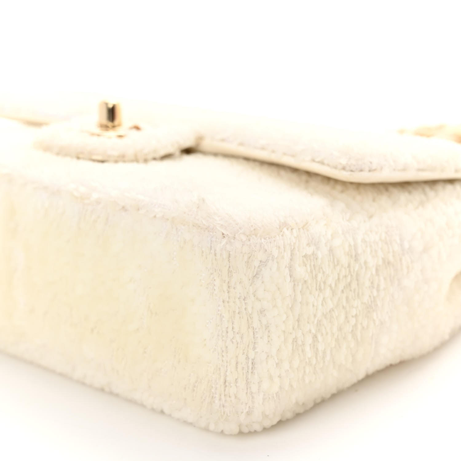Chanel Sequin Mini Rectangular Flap White 10 of 10