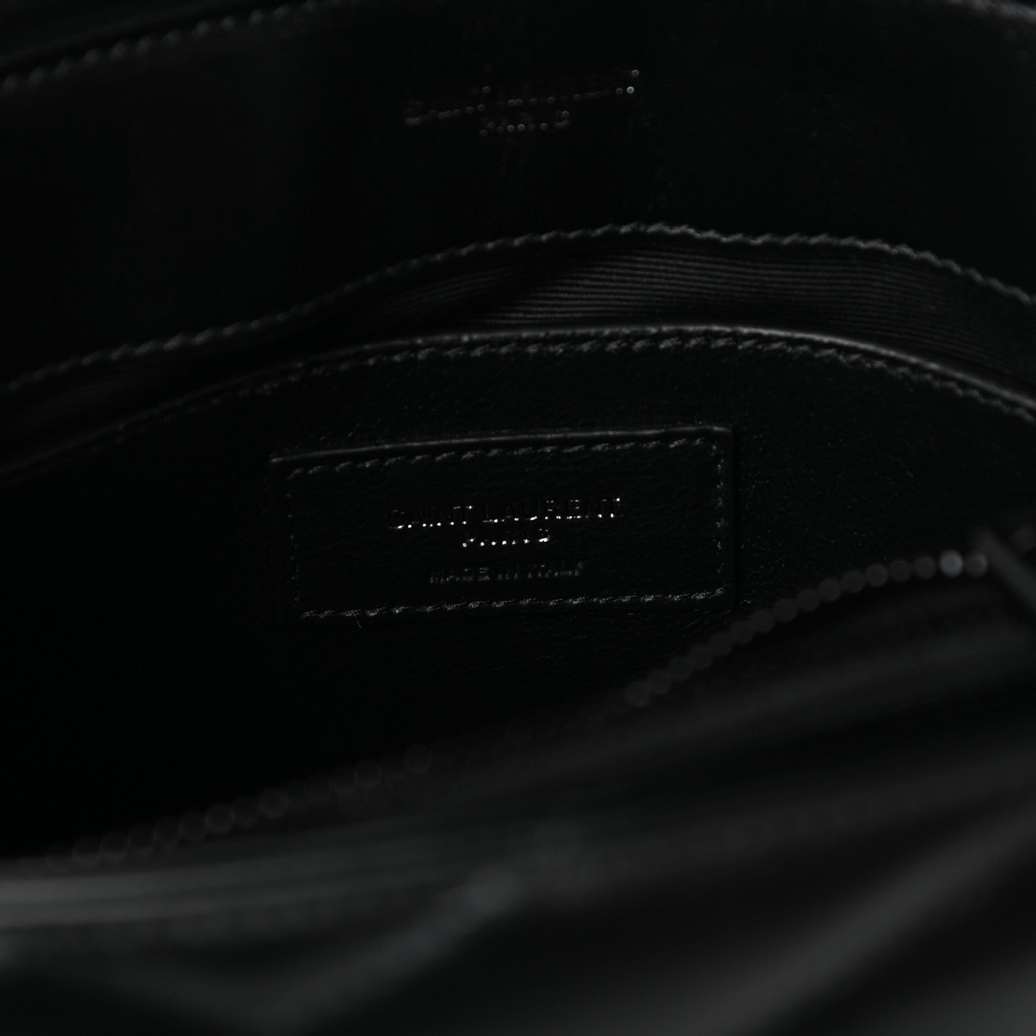 Saint Laurent Calfskin Y Quilted Monogram Small Loulou Chain Satchel Black 6 of 9