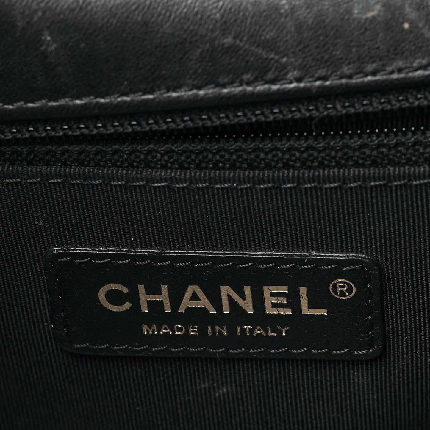 Lambskin Quilted Large Boy Flap Black