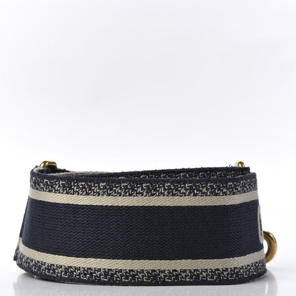 Christian Dior Canvas Embroidered Shoulder Strap Black 2 of 3