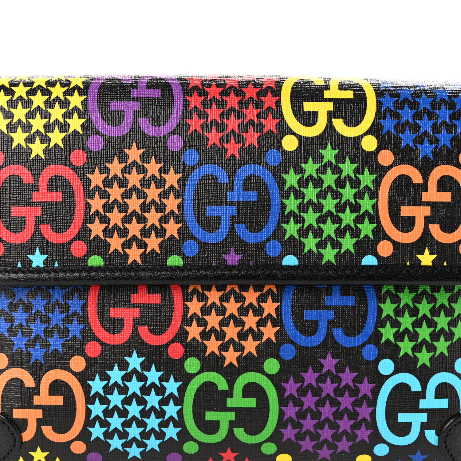 Gucci GG Supreme Monogram Psychedelic Slim Belt Bag Black 7 of 10