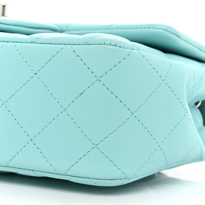 Chanel Lambskin Quilted Mini Rectangular Flap Light Blue 8 of 11
