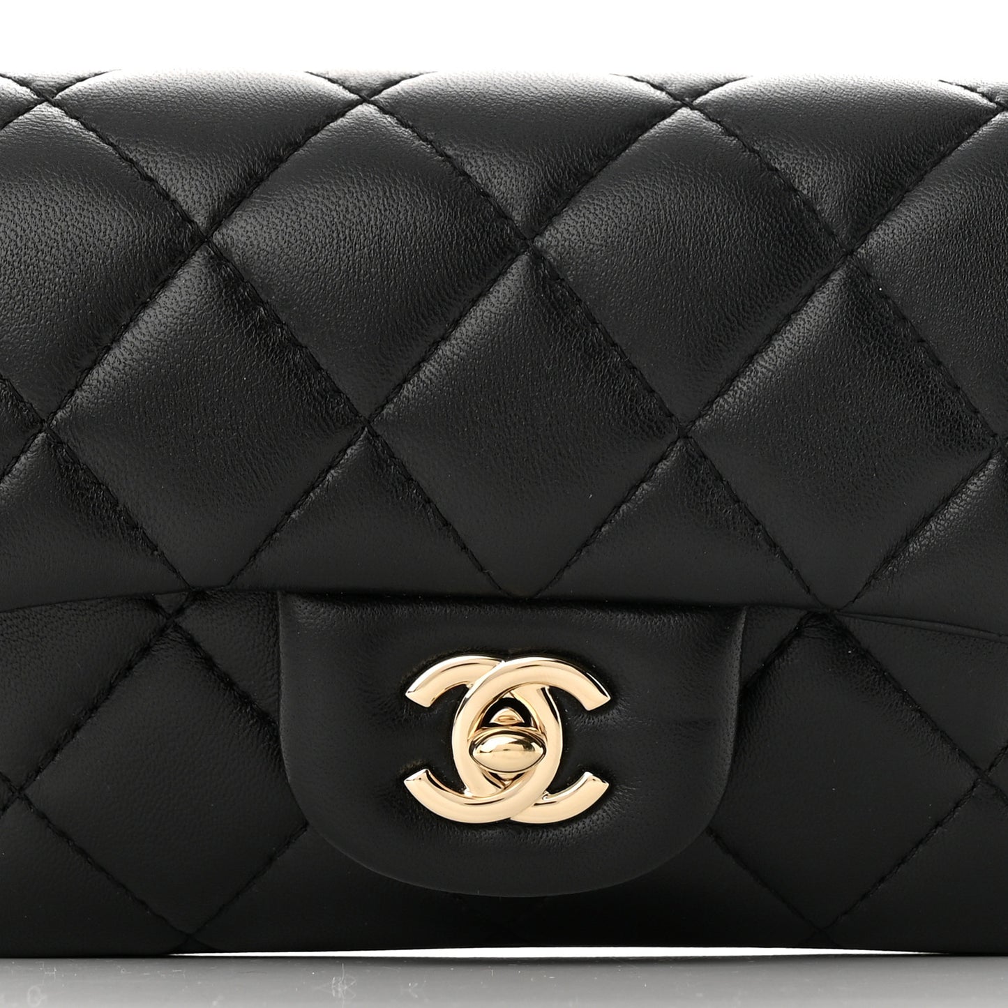 Lambskin Quilted Mini My Precious Waist Bag Black