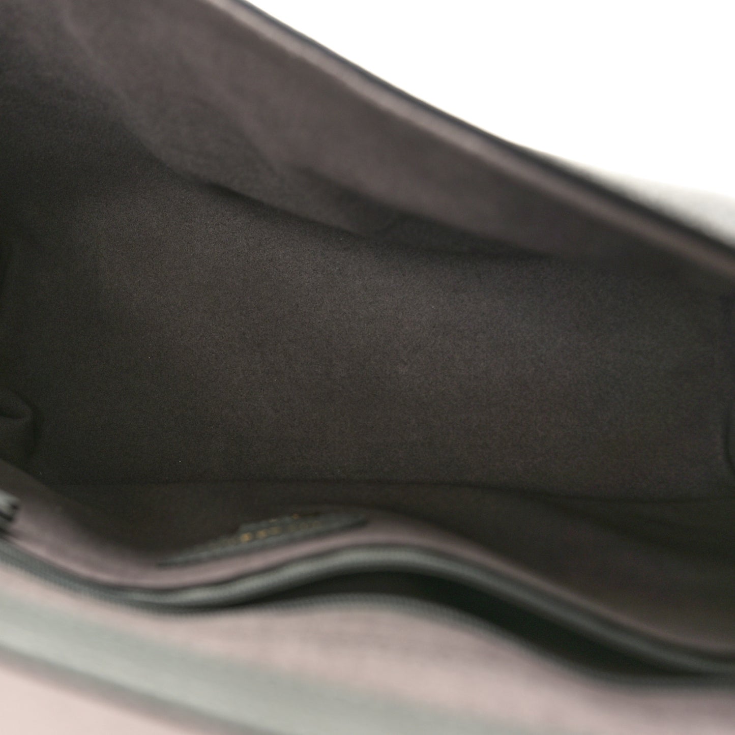 Small Classic Grain Calfskin Medium Lily Charcoal