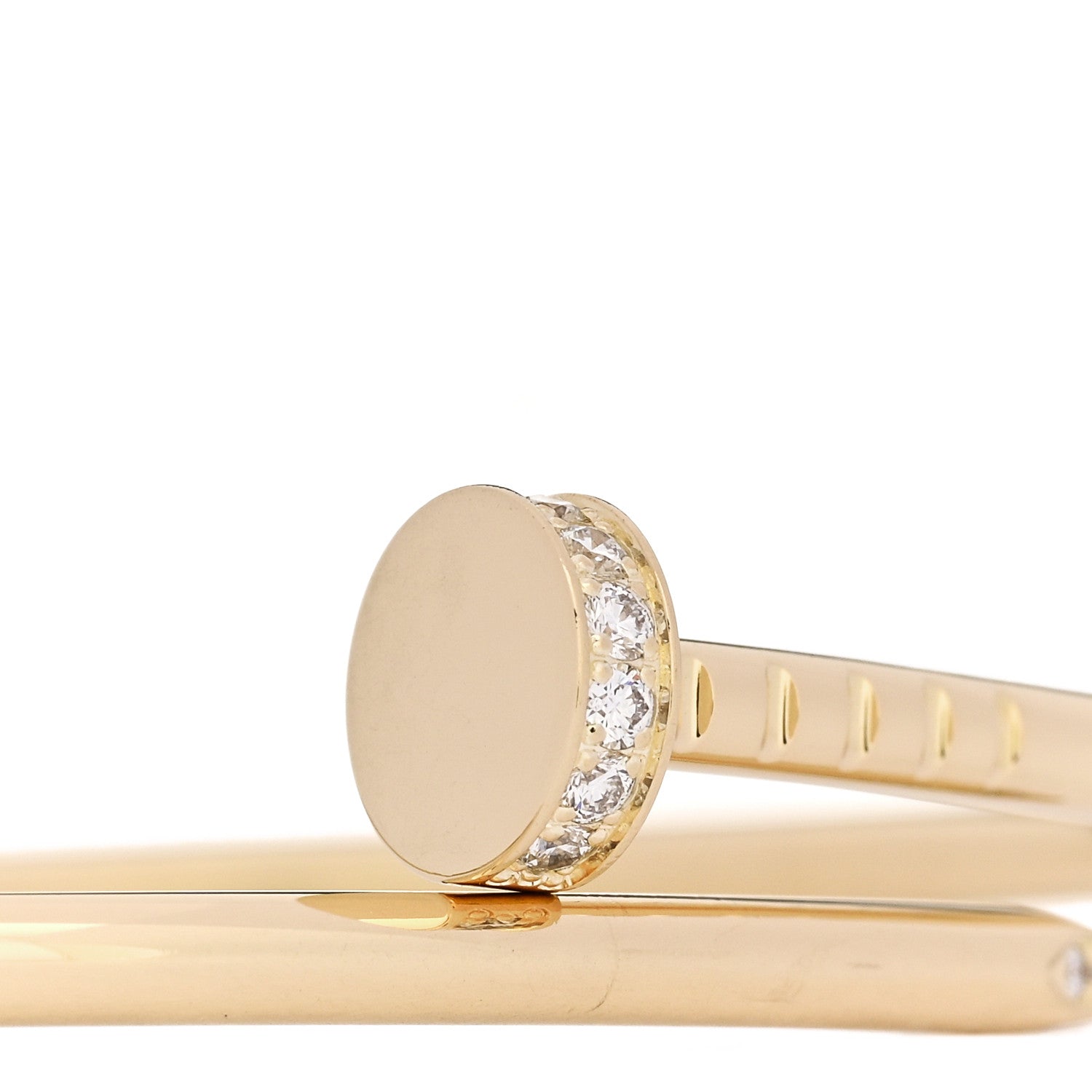 Cartier 18K Yellow Gold Diamond Small Juste Un Clou Bracelet 15 3 of 4