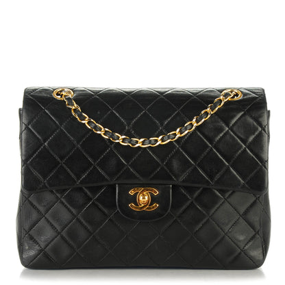 Chanel Lambskin Quilted Medium Double Flap Black 1 of 8