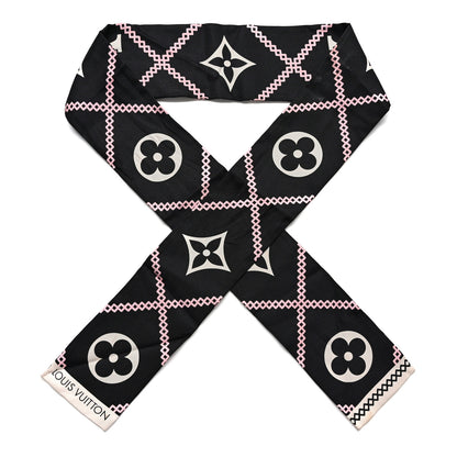 Louis Vuitton Silk Monogram Croisillon Bandeau Black 1 of 11