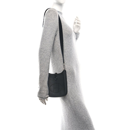 Hermes Taurillon Clemence Evelyne TPM Black 2 of 11
