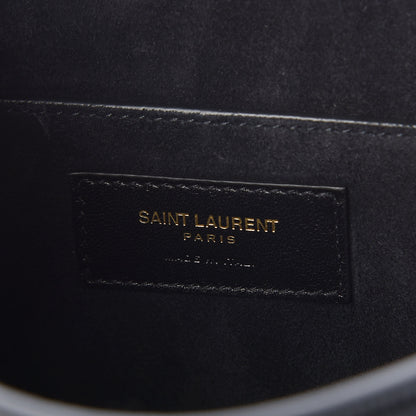 Saint Laurent Lizard Calfskin Embossed Betty Messenger Black 8 of 9