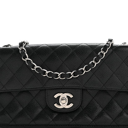 Chanel Caviar Quilted East West Flap Black 8 of 11
